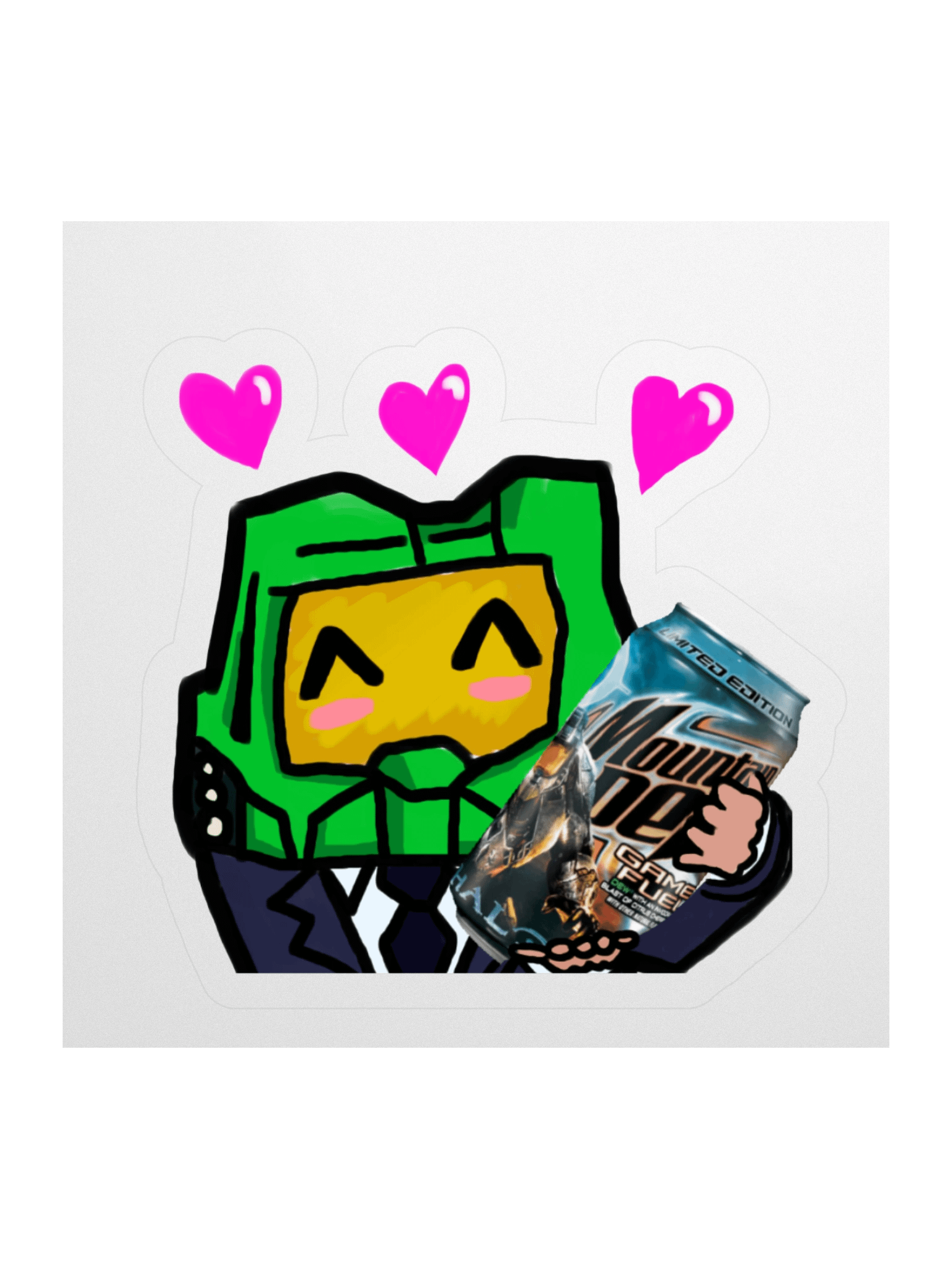 For the Love of Halo 3 Gamer Fuel! Sticker product image (1)