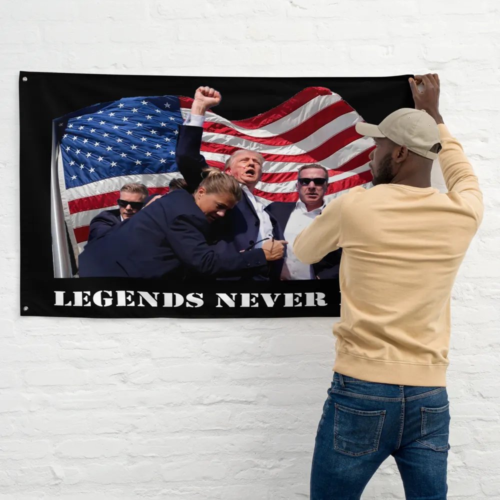 Trump 2024 Legends Never Die Flag product image (11)