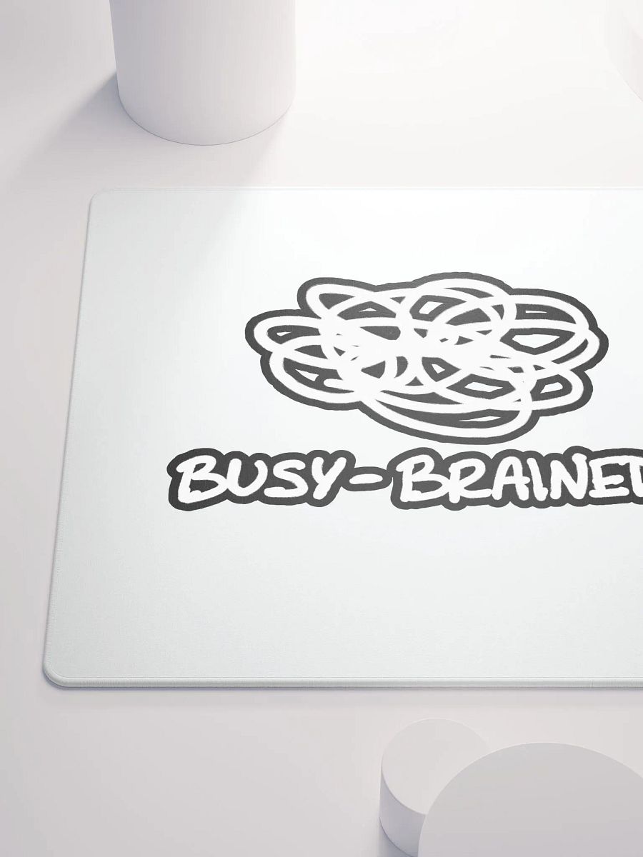 BUSY-BRAINED lined design, #763D7D) mouse pad product image (6)