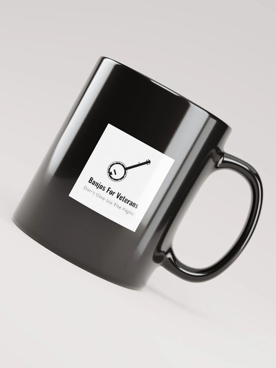 Banjos For Veterans (B4V) Official Logo Black Glossy Mug product image (7)