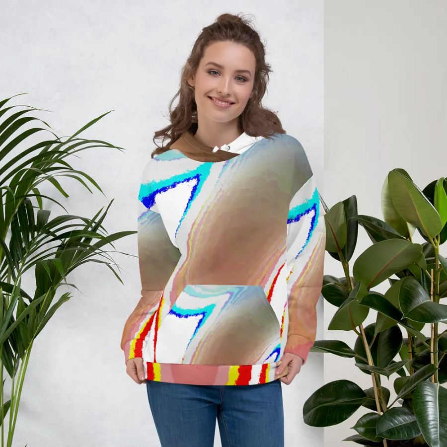 Cool Abstract Swirl Unisex Pull Over Hoodie product image (2)