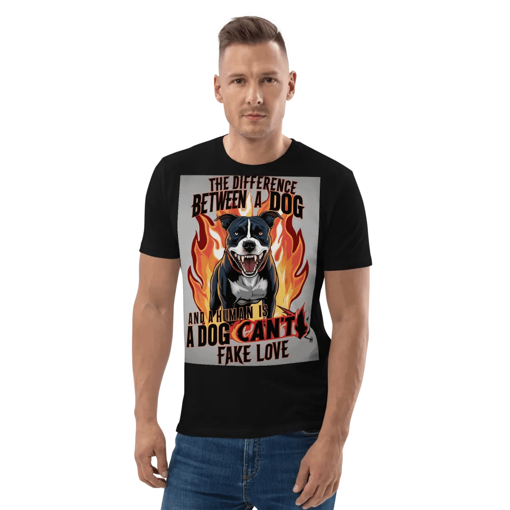 Flaming Love Dog Graphic T-Shirt product image (6)