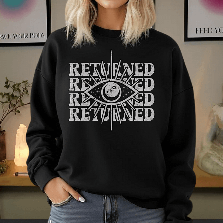 Eye Returned Cozy Sweatshirt | The Returned Collection | Oversized Spiritual Pullover product image (1)
