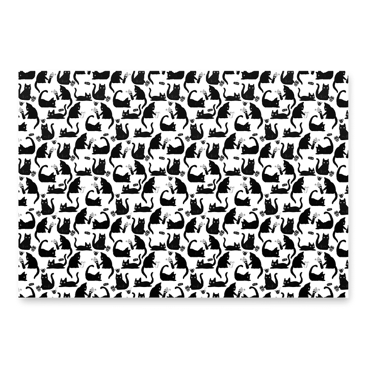 Bad Cats Knocking Stuff Over Wrapping Paper, 3 Pack product image (2)