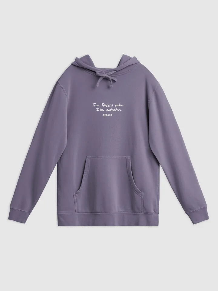 FFS, I'm autistic. In My Head (white) printed pigment hoodie product image (1)