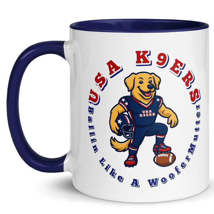 Golden Retriever USA K9ERS Football Mug product image (1)