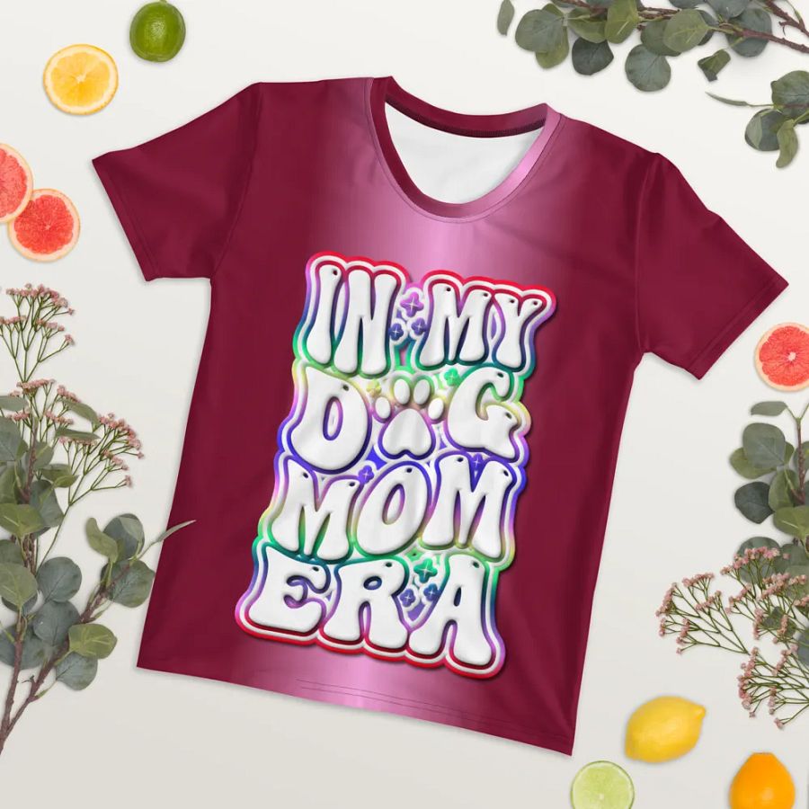In My Dog Mom Era All Over Print T-shirt product image (7)