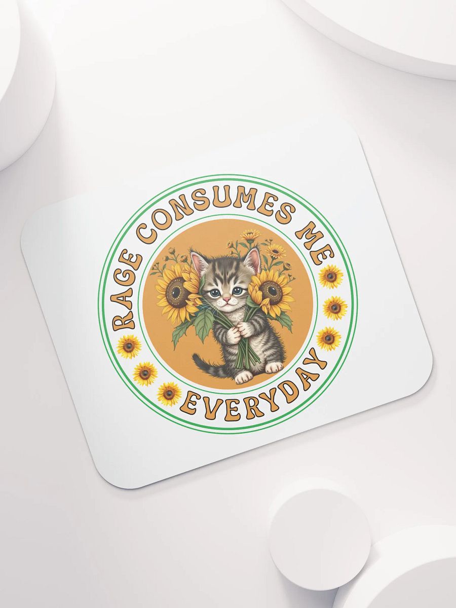 Rage Consumes Me Everyday Cat Sunflower Mouse Pad product image (5)