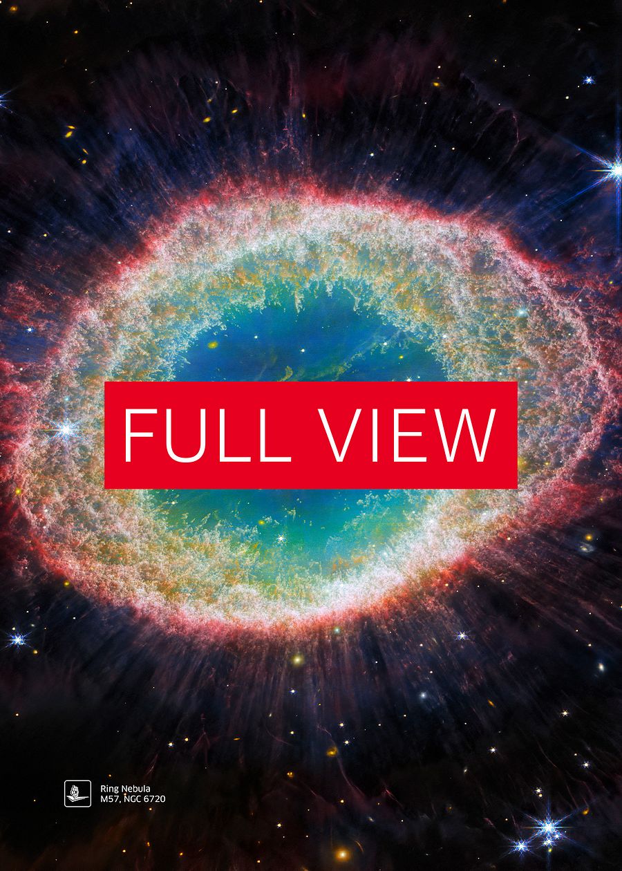 Ring Nebula (NIRCam Image), M57, NGC 6720 (James Webb/JWST) — space poster product image (3)