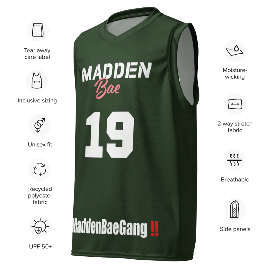 Madden Bae Jersey 👨‍🎨 (Green + White Logo) product image (8)