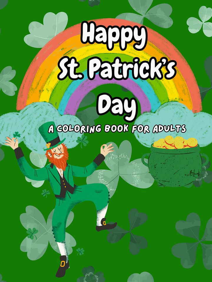 St. Patrick's Day Pattern and Quotes Coloring Book product image (1)