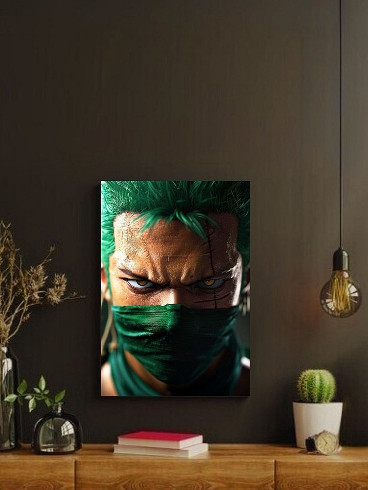 One Piece Zoro Bandana Mask Intense Stare – Glossy 8x10 Metal Print product image (2)