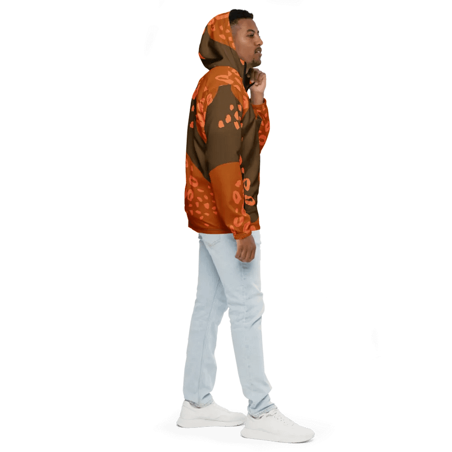 Orange Dynamic Leopard Adventure Windbreaker product image (5)