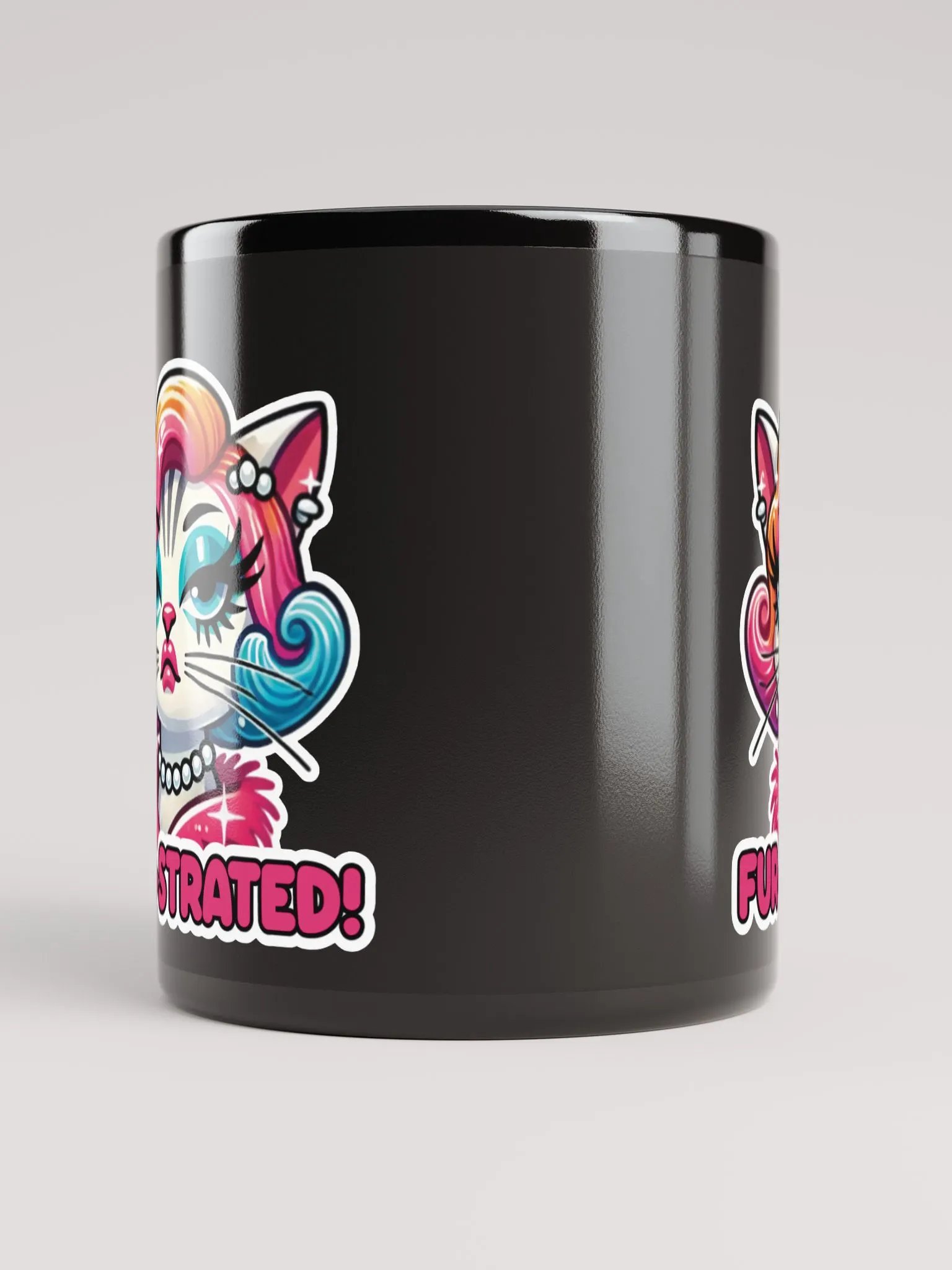 Fur-strated! Black Glossy Mug product image (10)