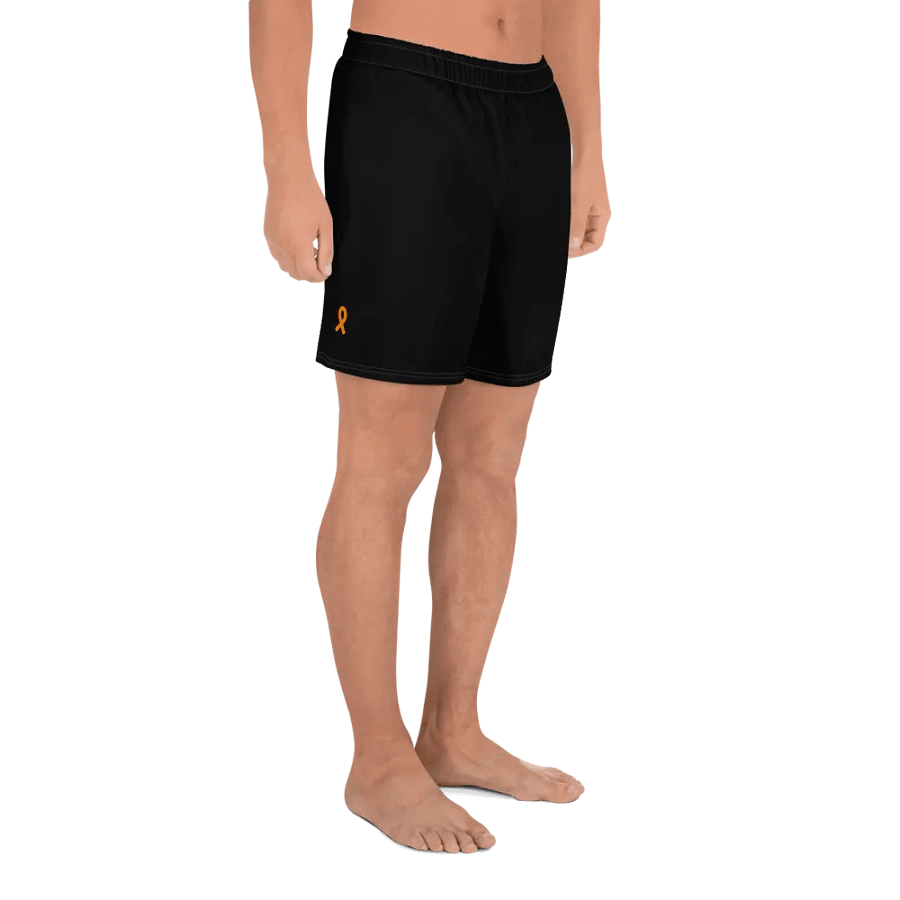 Athletic Long Shorts - Cancer Awareness Orange Ribbon - Black - White HApex Gear White Logo product image (3)