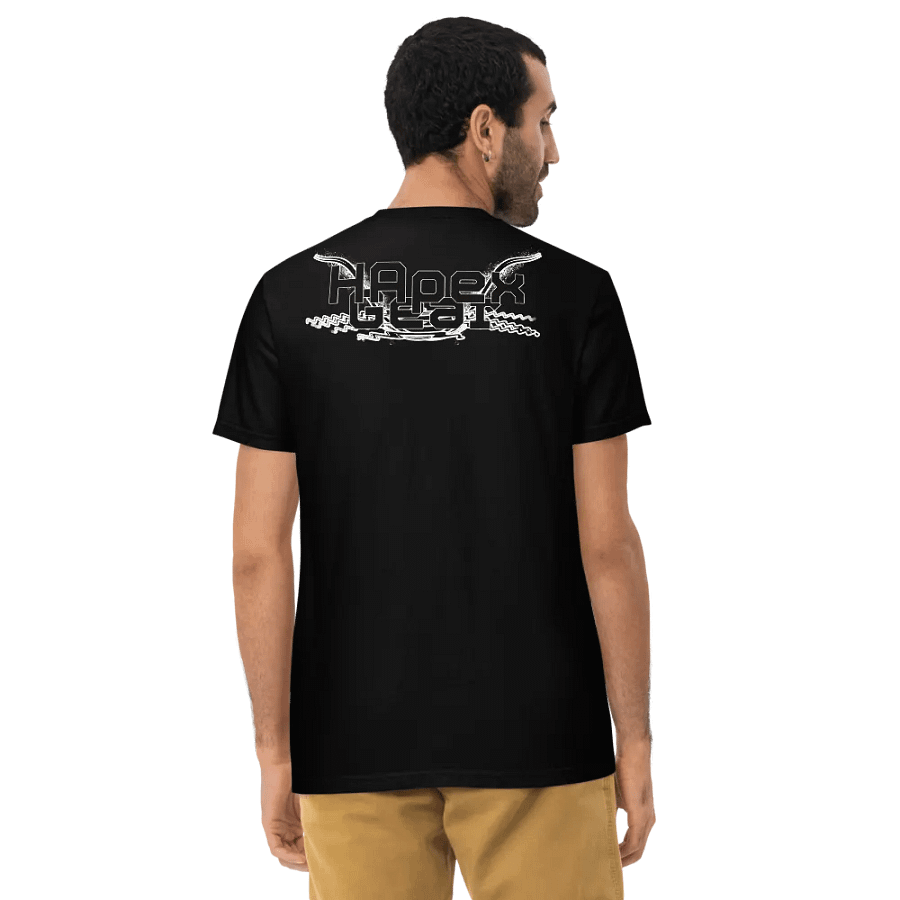 Unisex Garment-Dyed Pocket T-Shirt - Black HApex Gear Black Logo product image (7)