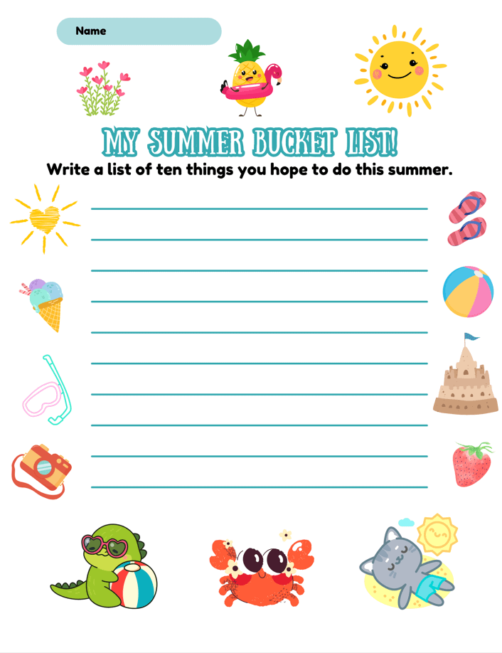 My Summer Bucket List! -Free product image (1)