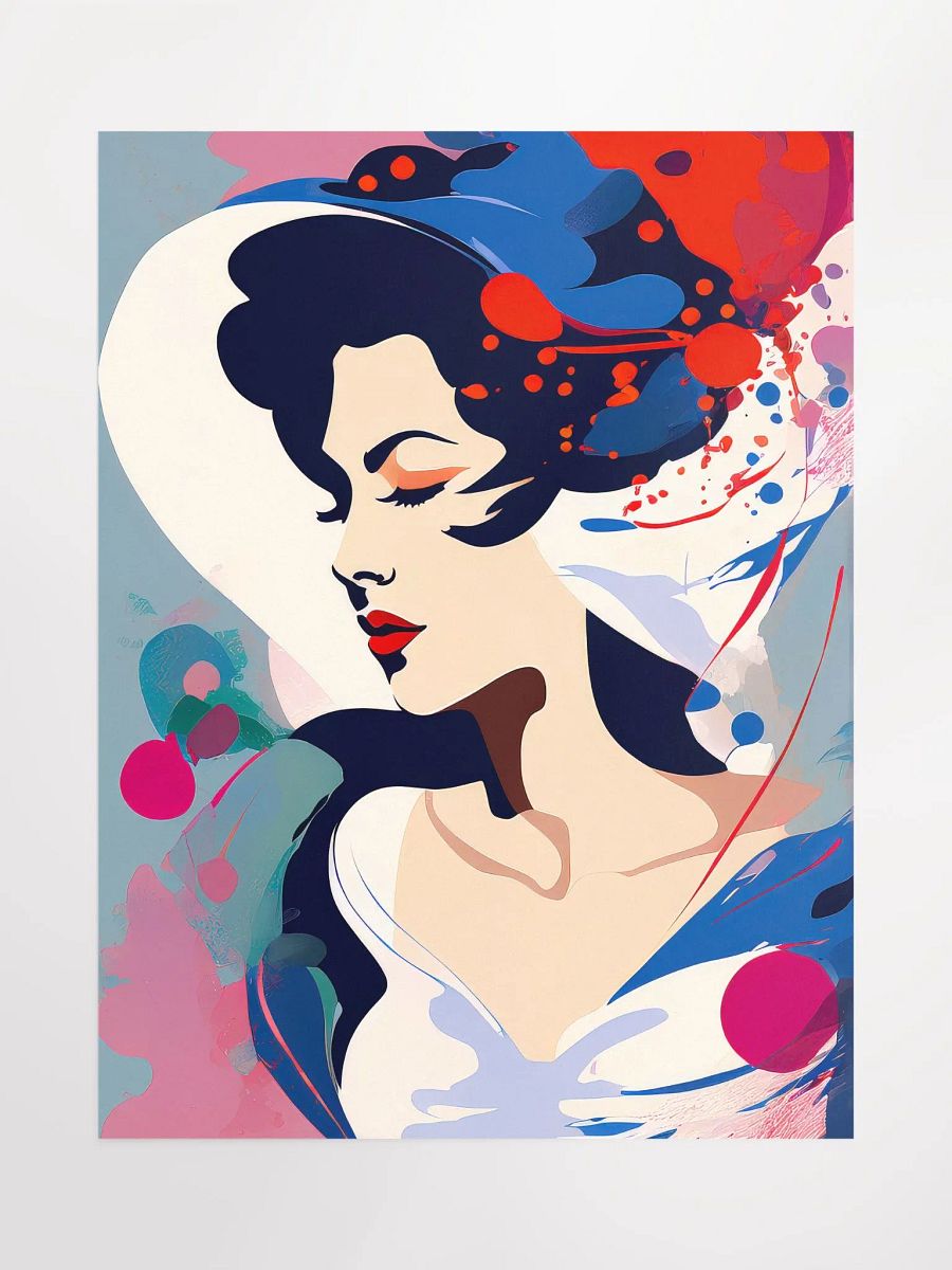 Abstract Woman v6 - Vintage Style Poster - Girly - Medium Size 18x24 Inches product image (1)
