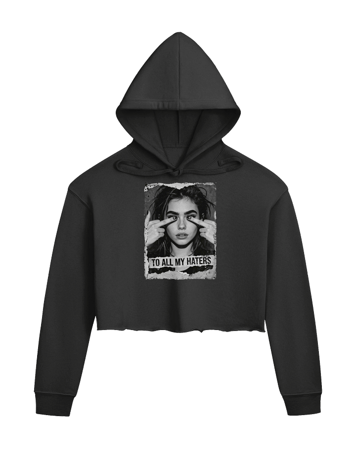 To all my hatters crop hoodie product image (1)