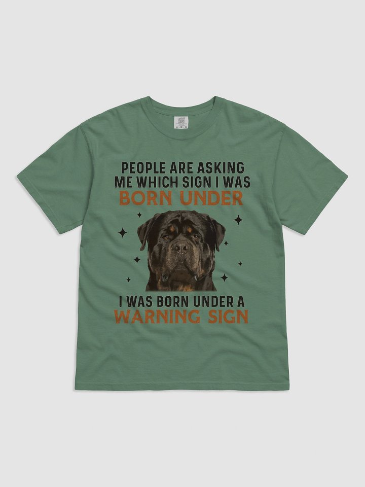 Rottweiler - Born Under Warning Sign T-Shirt product image (10)