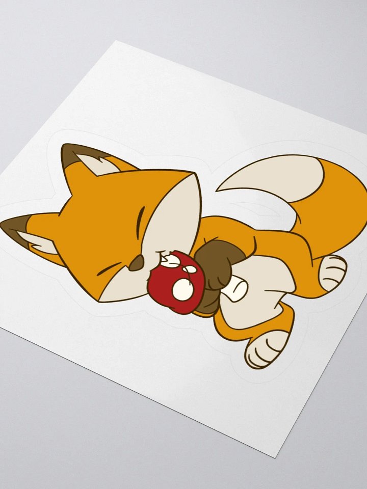 Fox Noming Mushroom Sticker product image (1)