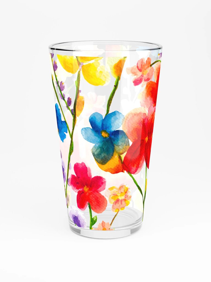 Watercolor Wildflower Bouquet Shaker Pint Glass product image (3)