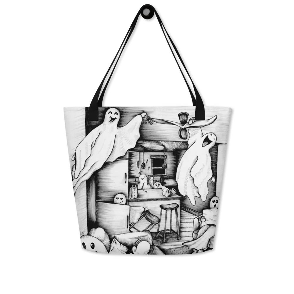 Haunted apartment All-Over Tote Bag product image (4)