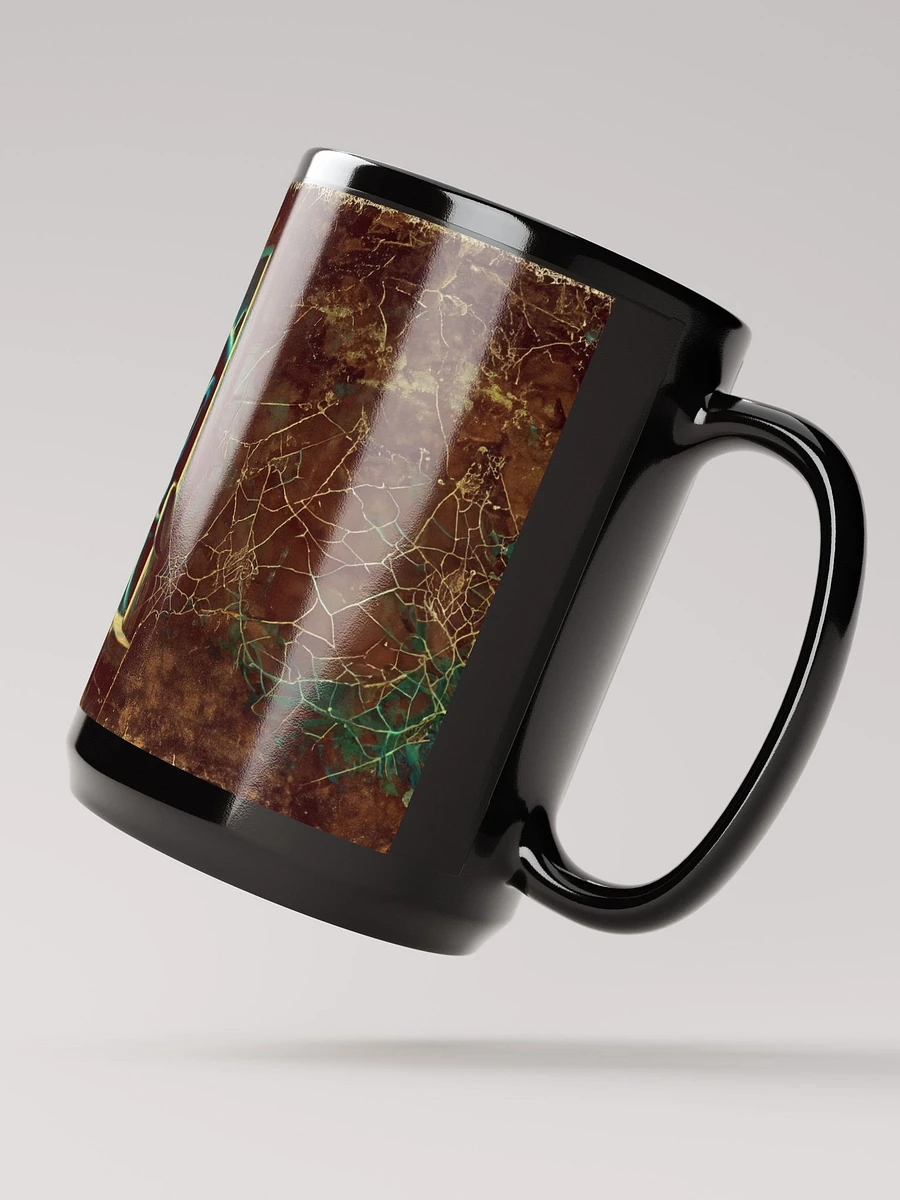 Giant Spider in a Window 15 oz Black Mug product image (3)