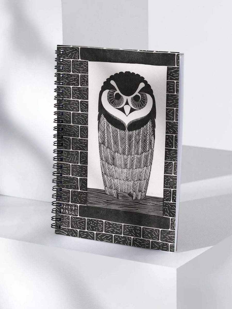 Ringuil: Samuel Jessurun de Mesquita Owl Spiral Notebook product image (4)