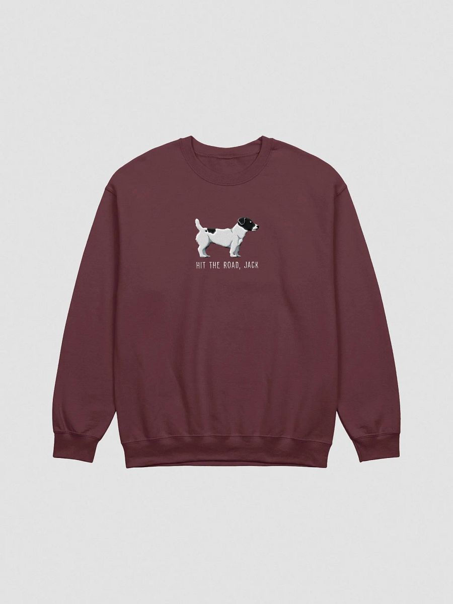 Hit the Road, Jack Sweatshirt (Embroidered) of a Jack Russell Terrier(Black & White) product image (4)