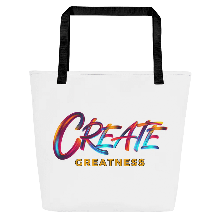 Create Greatness Large Print Tote Bag product image (3)
