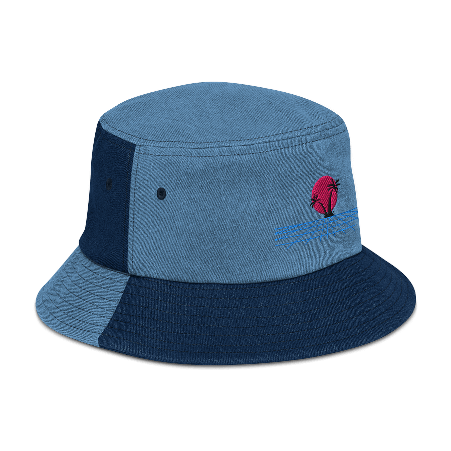 Synthwave Sunset Denim Bucket Hat product image (3)
