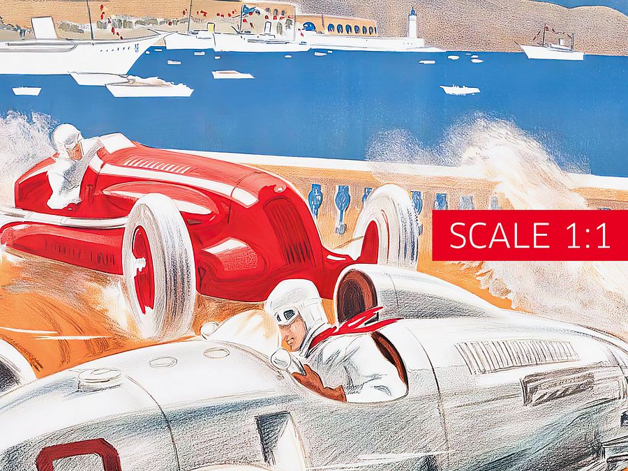 Monaco Vintage F1 Grand Prix, 1936 poster — Vintage Formula 1 poster, Monaco Grand Prix poster, retro travel poster product image (4)