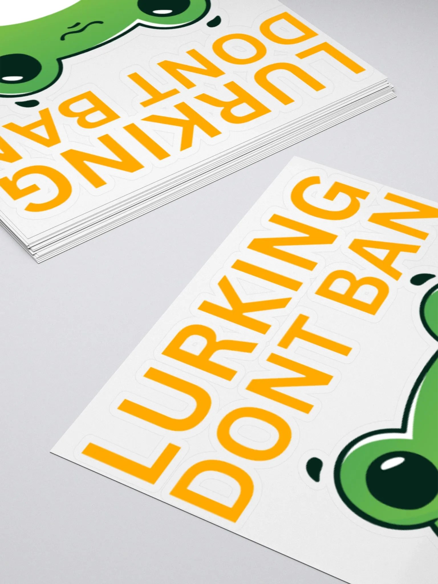 Lurking Don't Ban - White 'Kiss Cut Sticker' product image (4)