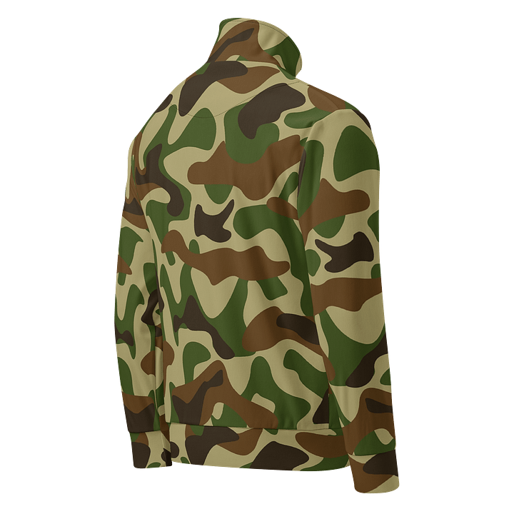 Woodland Green Army Camouflage Military Camo Pattern Adventure Track Jacket product image (2)