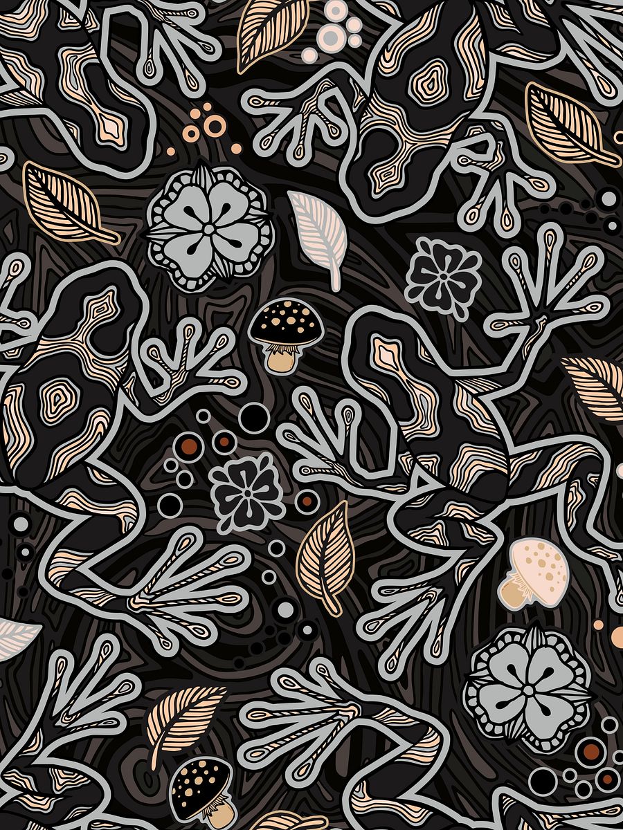 Line Art Frogs Patterns, Borders product image (6)