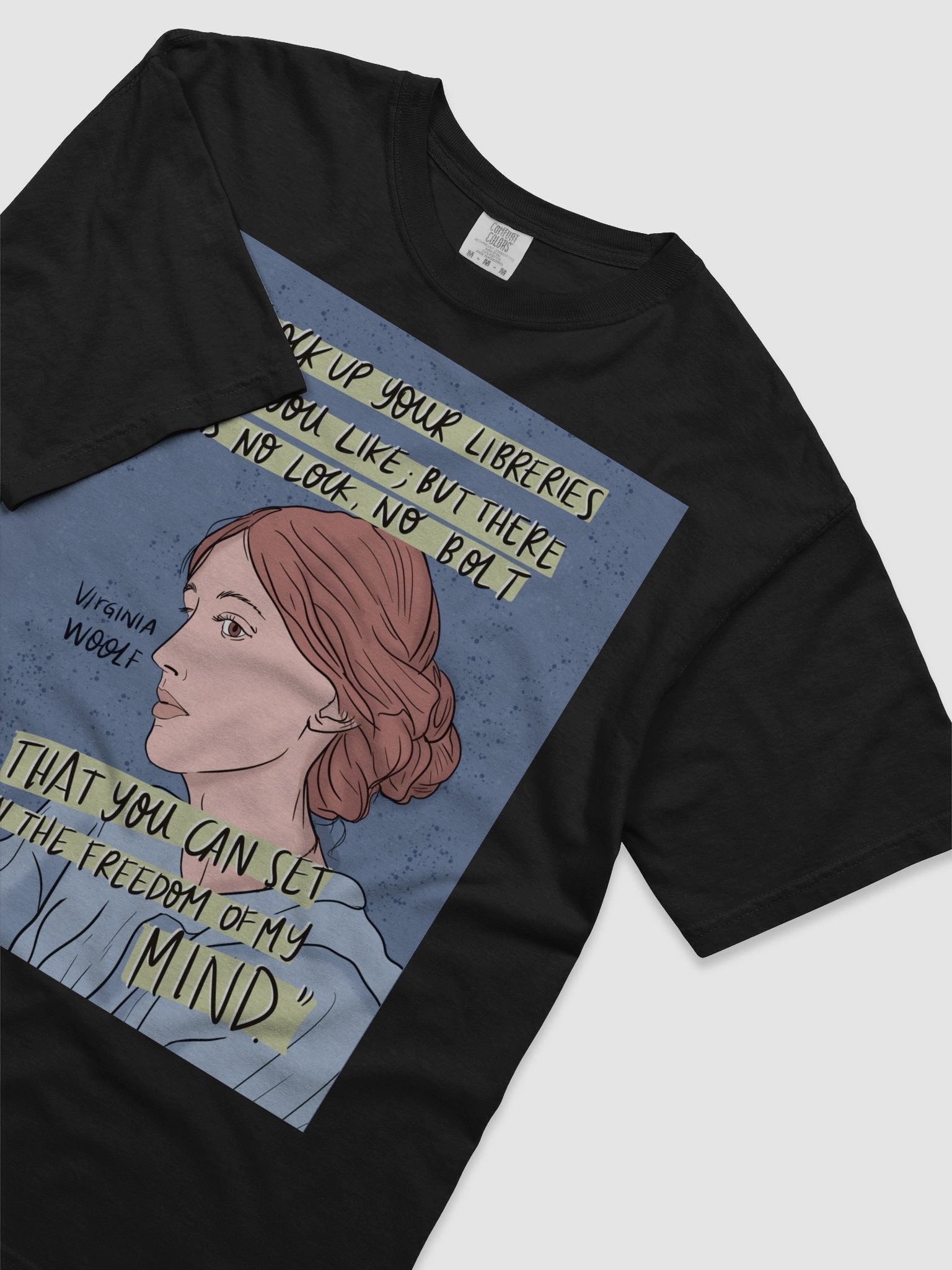 Virginia Woolf Freedom Quote Illustrated T-Shirt product image (31)