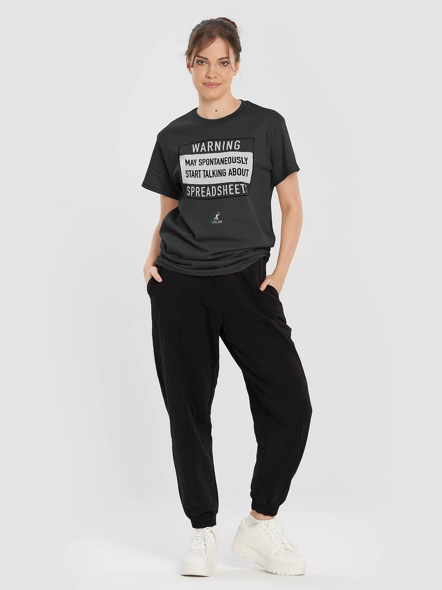 Warning May Talk About Spreadsheets - Black T-Shirt product image (2)