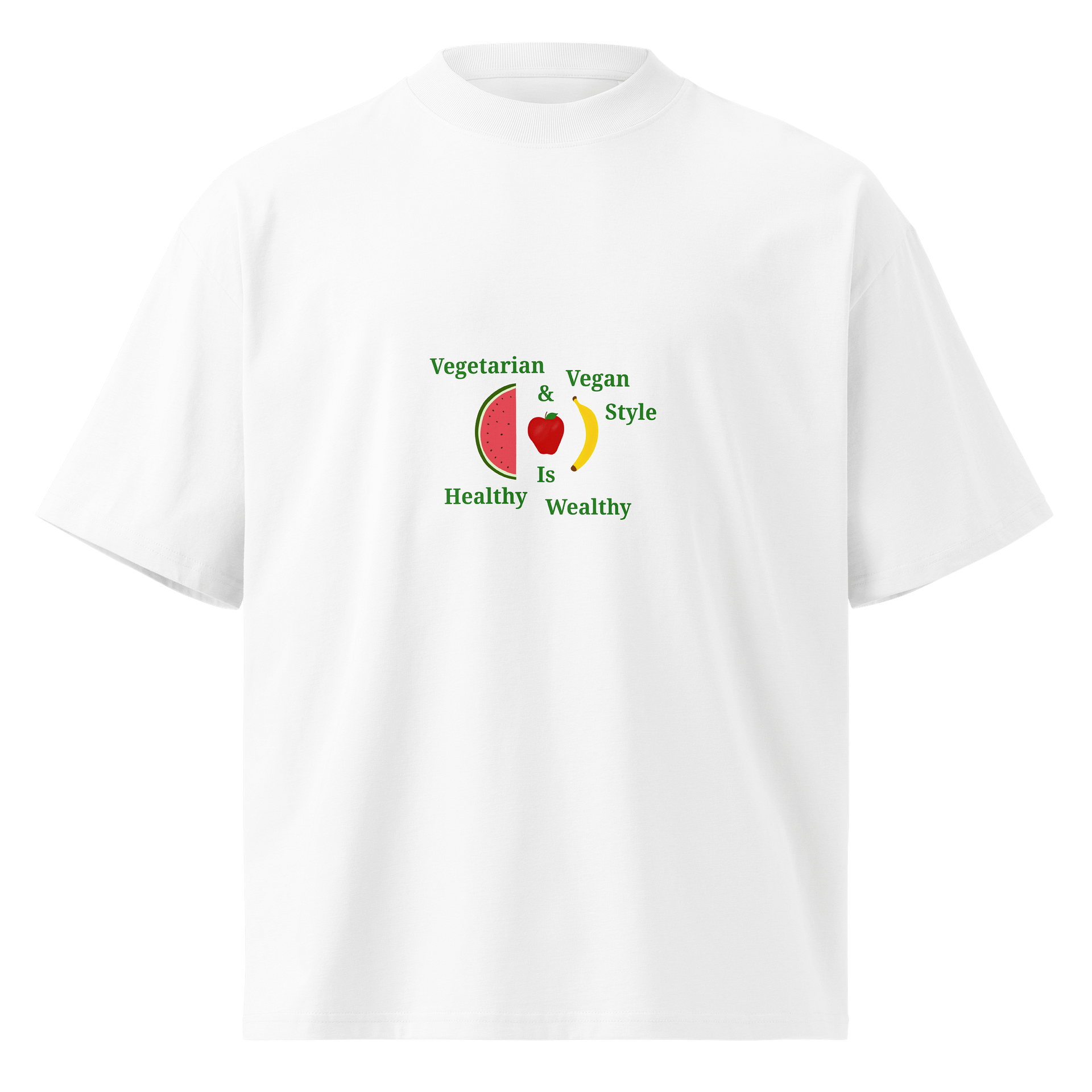Healthy Wealthy Vegetarian & Vegan Style Organic Tee product image (1)