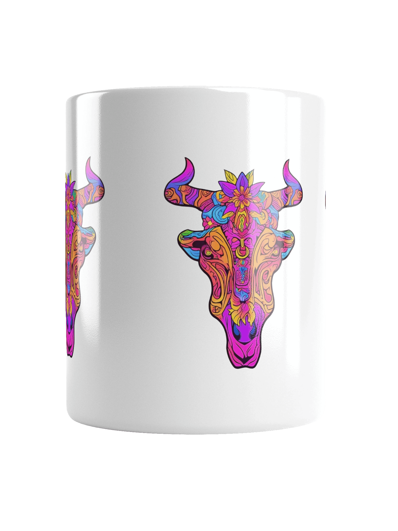 Neon Bull Skull - Coffee Mug product image (6)