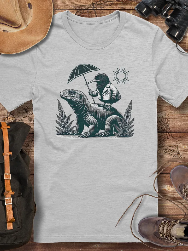 Retro Kiwi and Tuatara Rescue T-Shirt, Animal Rescue Tee, Wildlife Helper Gift, Wildlife Rescue Vet T-Shirt product image (1)