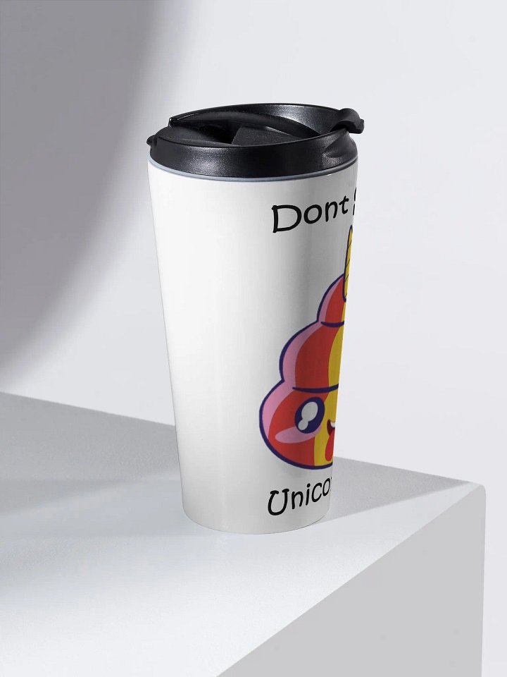 Unicorn poop travel mug product image (2)