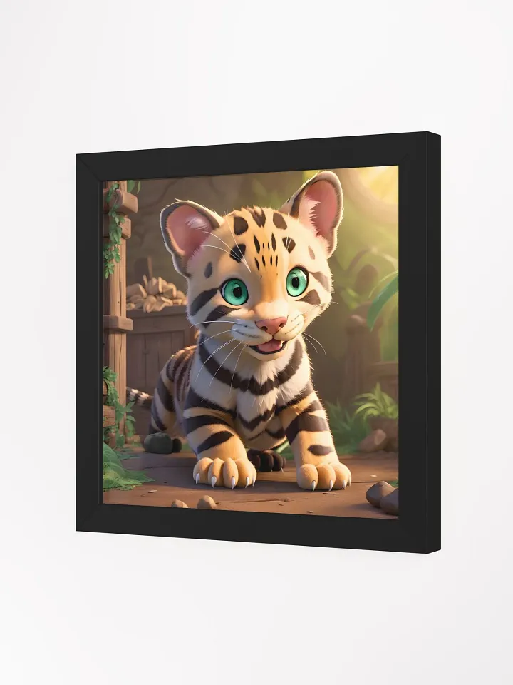 Endangered Species - Mexico - Ocelot Eco-Friendly Ayous Wood Framed Poster product image (2)