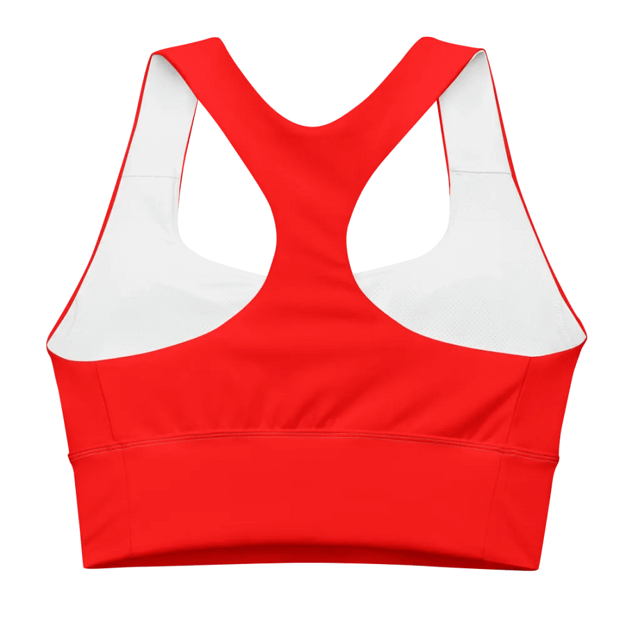 Plain Color Red Longline Sports Bra product image (6)