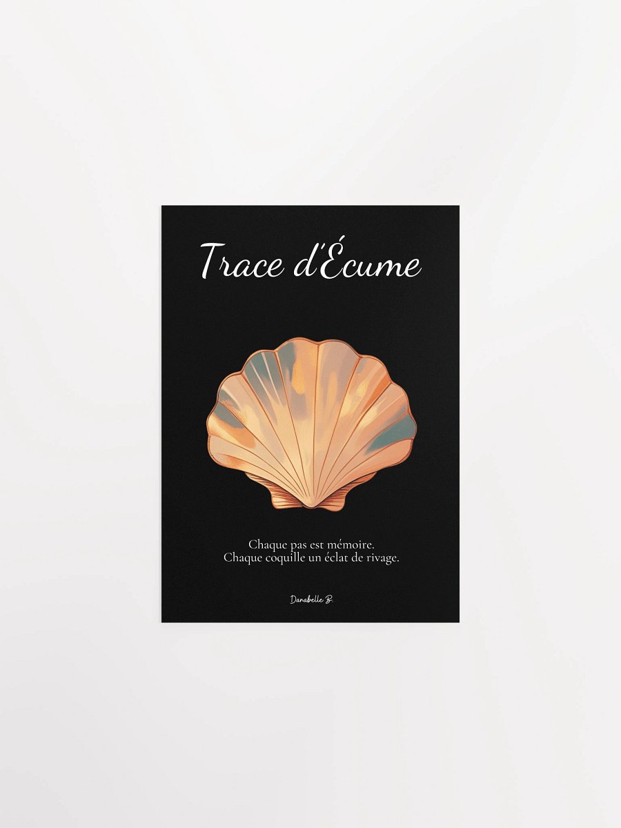 Poster artistique - Coquille Saint-Jacques - Trace d'Ecume - Cadeau Déco Energie Vibratoire product image (1)