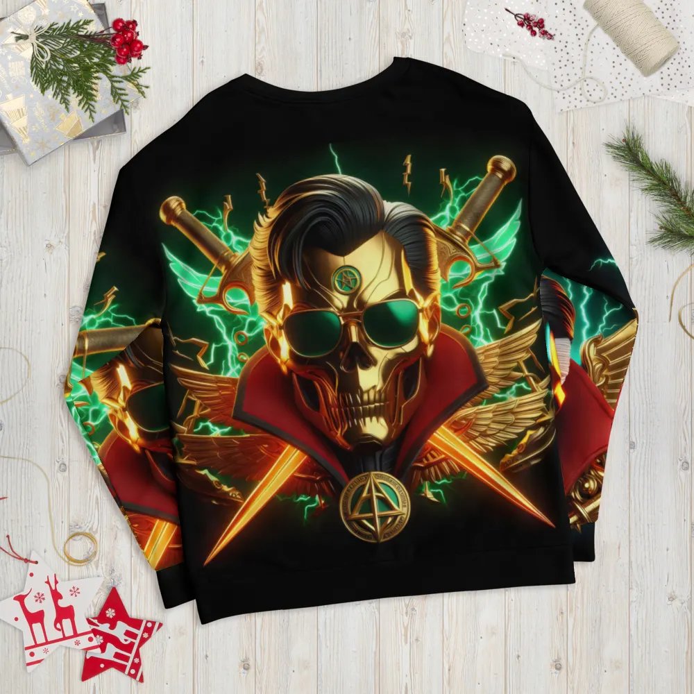 Golden Robot-Skull Face - Unisex Sweatshirt #28 product image (11)