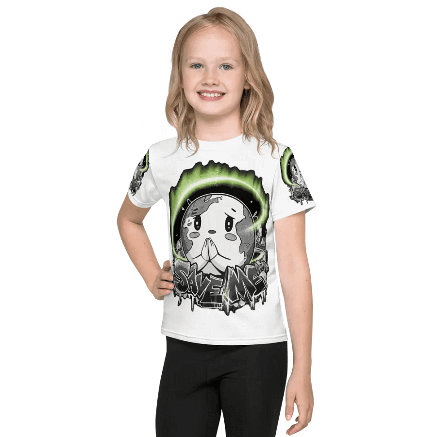Save Me Kids Crew Neck T-Shirt | Eco-Friendly Style for Young Activists product image (1)