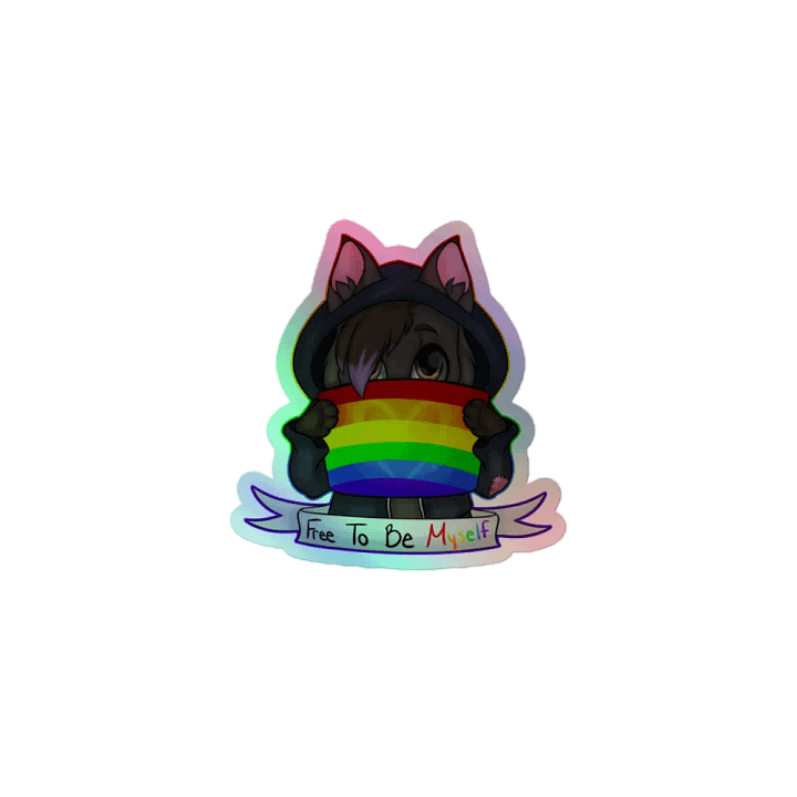 Free to Be Myself Holographic Sticker product image (1)