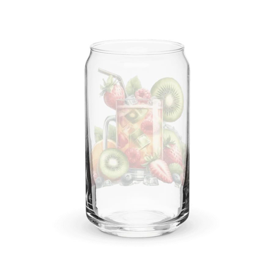 Fruit juice with fruit slice mixed water affect design-04-Can-Shaped Glass product image (8)
