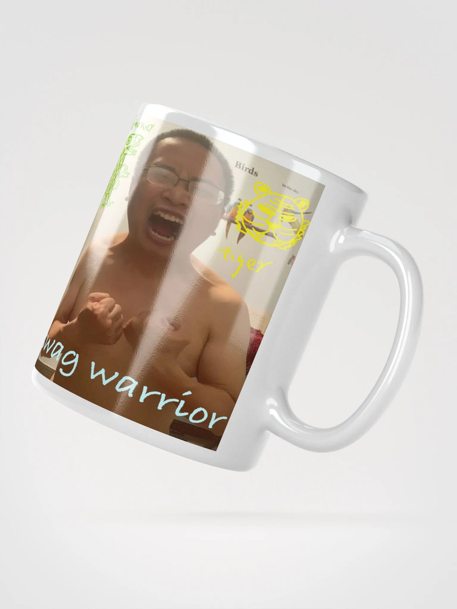 White Glossy Mug: swag warrior 2.0 product image (5)